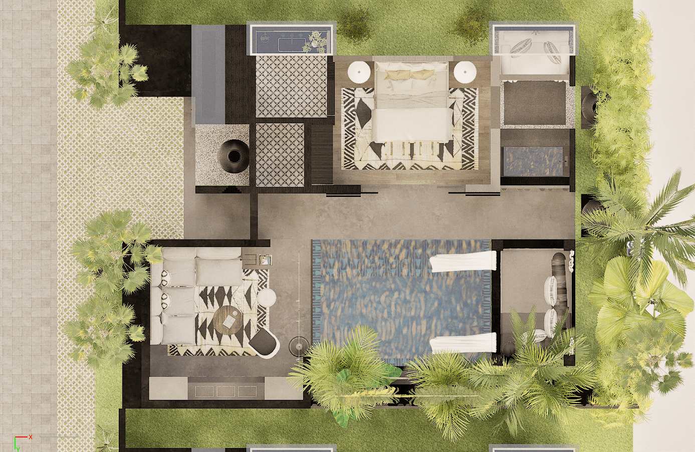 1BR Niwa floorplan