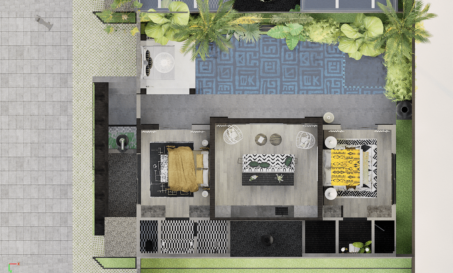 2BR Kaze floorplan