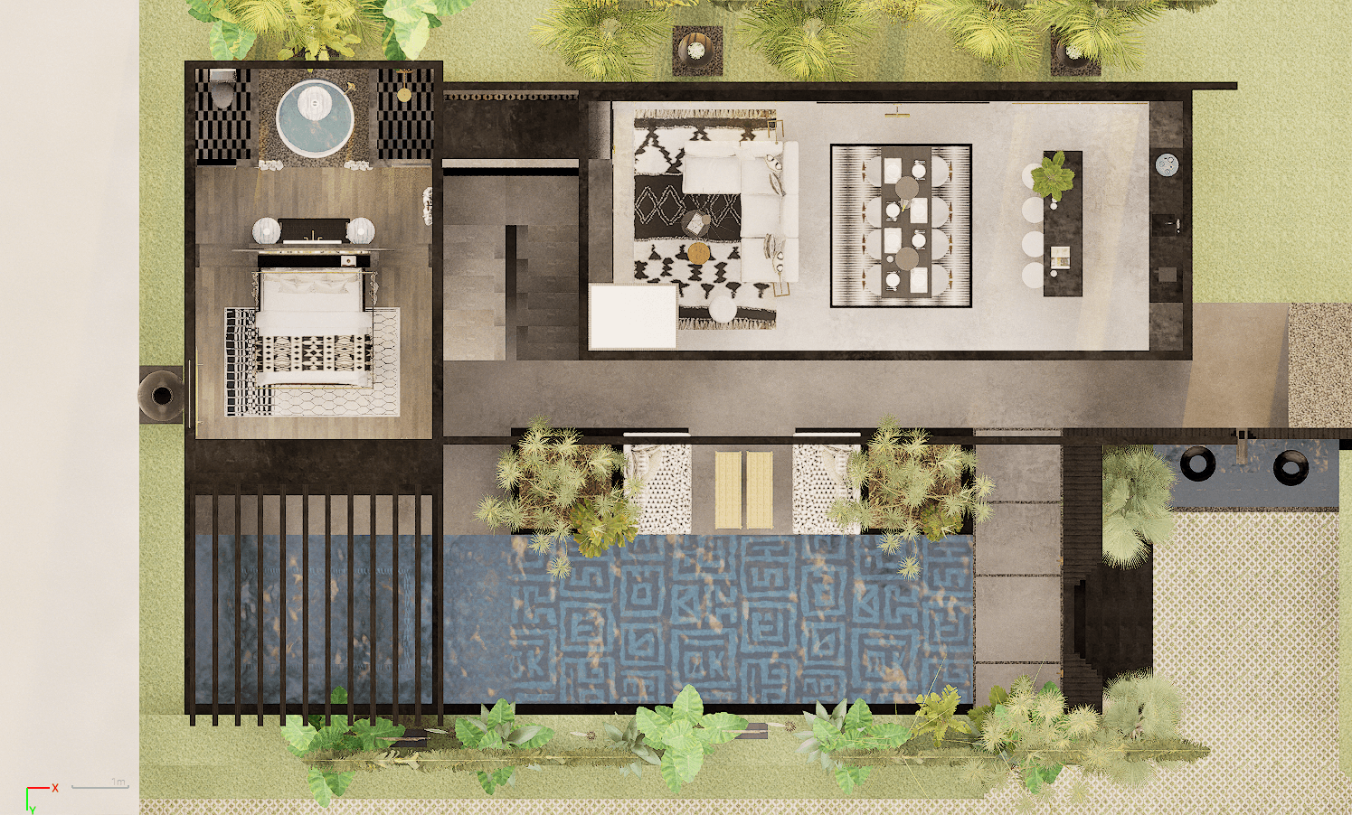 3BR Sora ground-floor plan
